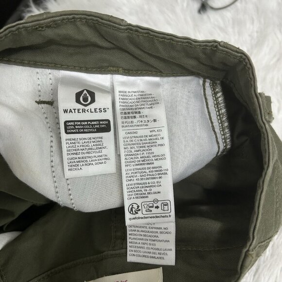 Levis Pants Sz 25 Green ‘94 Baggy Utility Cargo Drawstring Leg Streetwear Skater - Picture 9 of 14